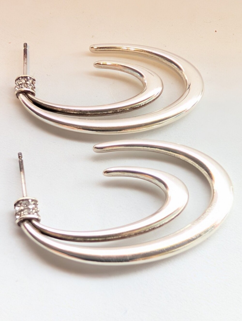 Brighton Hoop Earrings with Rhinestone Detail